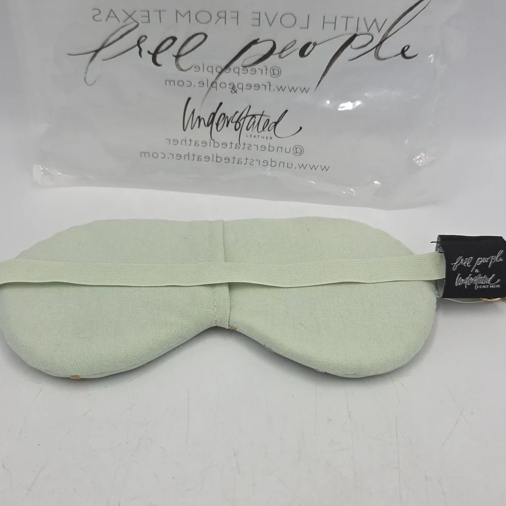 Free People Mint Green Eye Mask with Gold and Silver Stars
